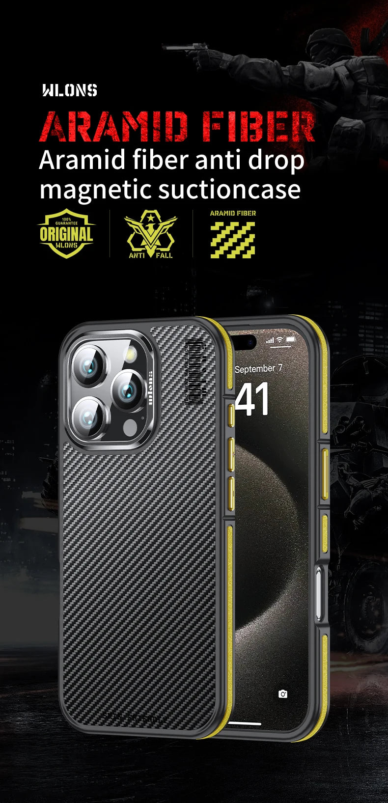 aramid fiber Phone Case For iPhone