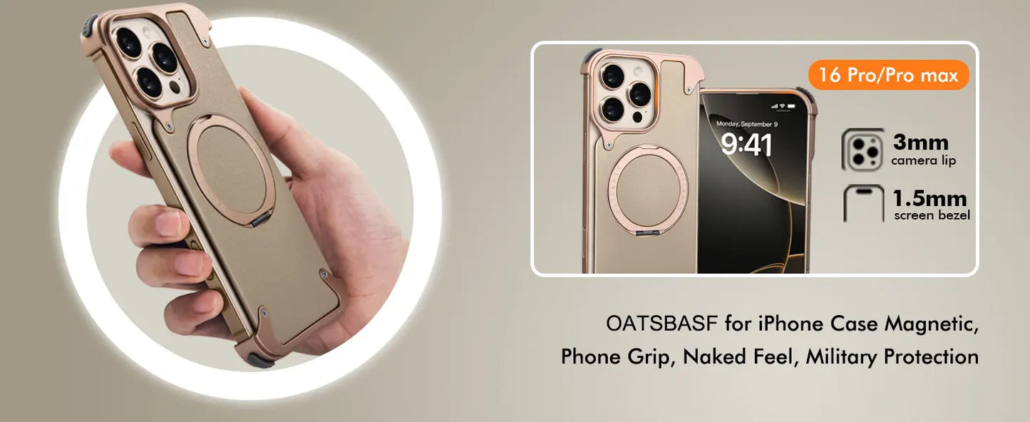 Leather Phone Case with Magsafe for iphone 16