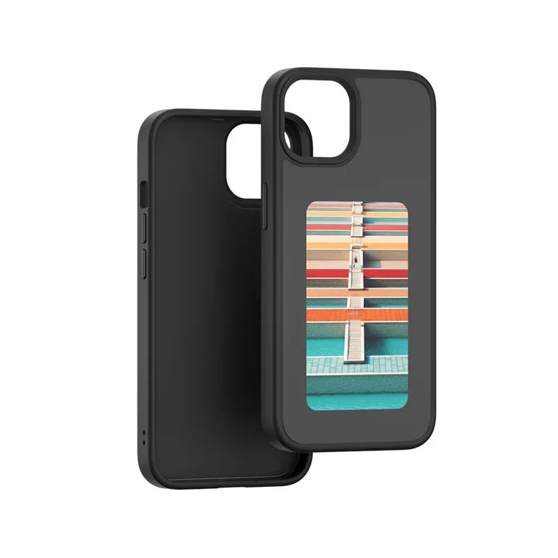 Luxury NFC smart E ink screen Display mobile phone case cover for iphone