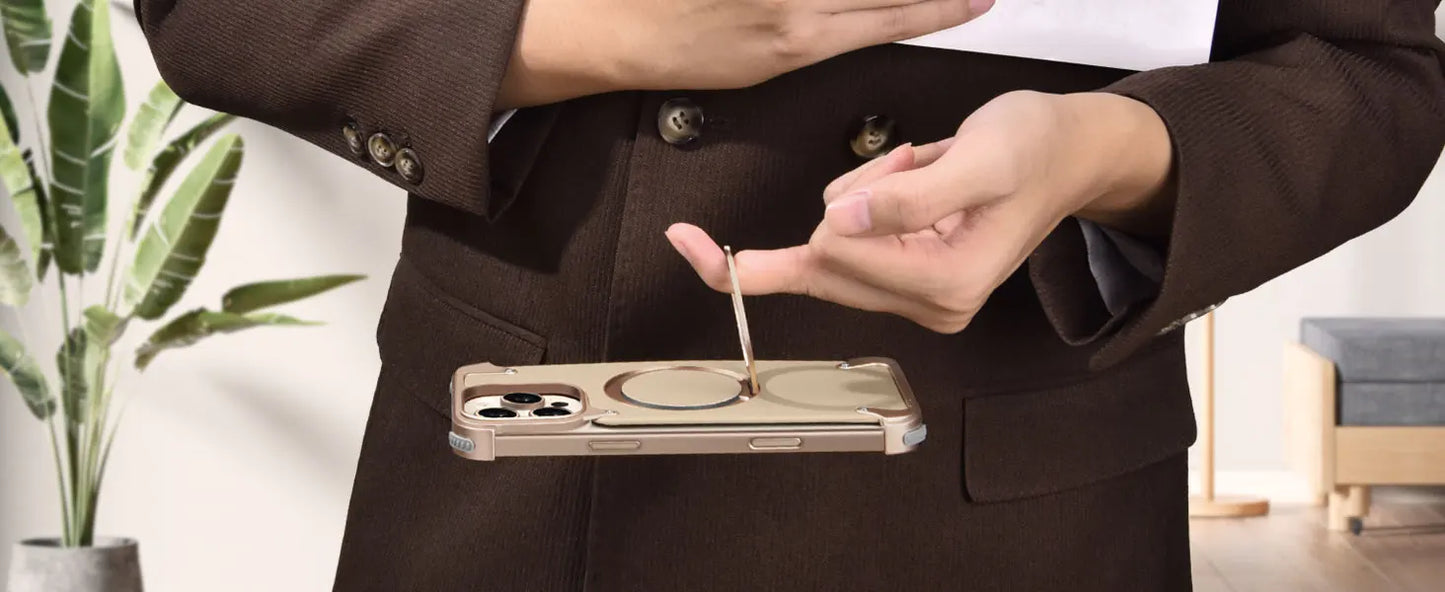 Leather Phone Case with Magsafe for iphone 16