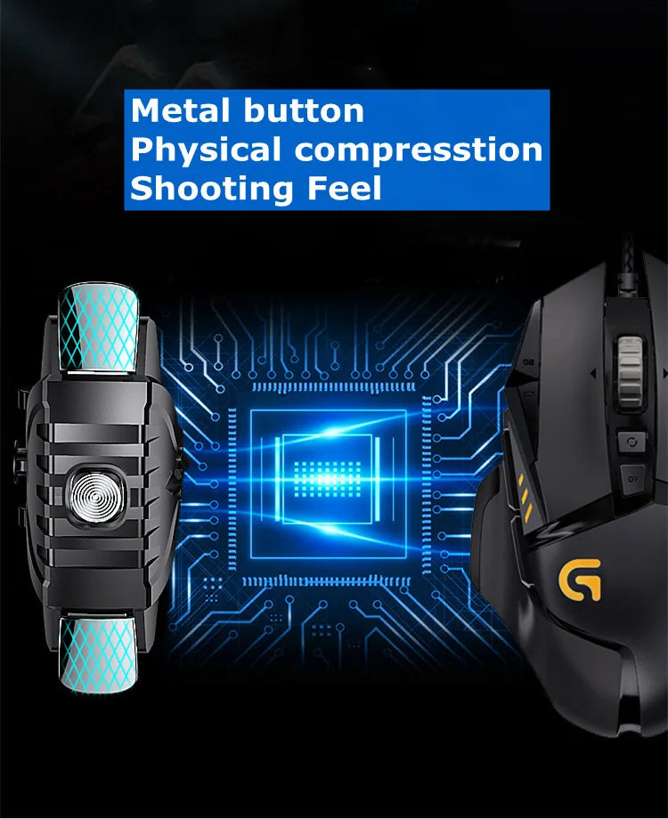 Gaming Controller For PUBG Smartphone IOS Android Metal Gamepad Mobile Joystick Aim Shooting Trigger Shooter Control