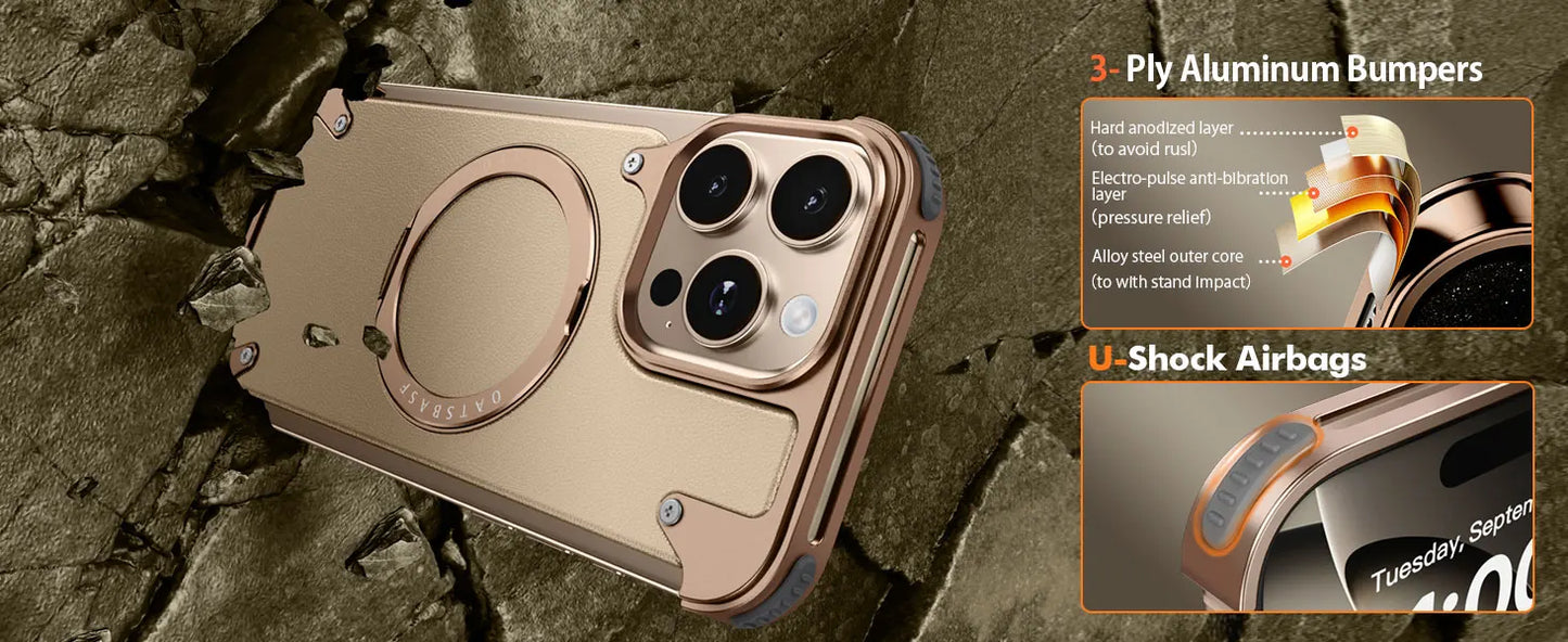Leather Phone Case with Magsafe for iphone 16