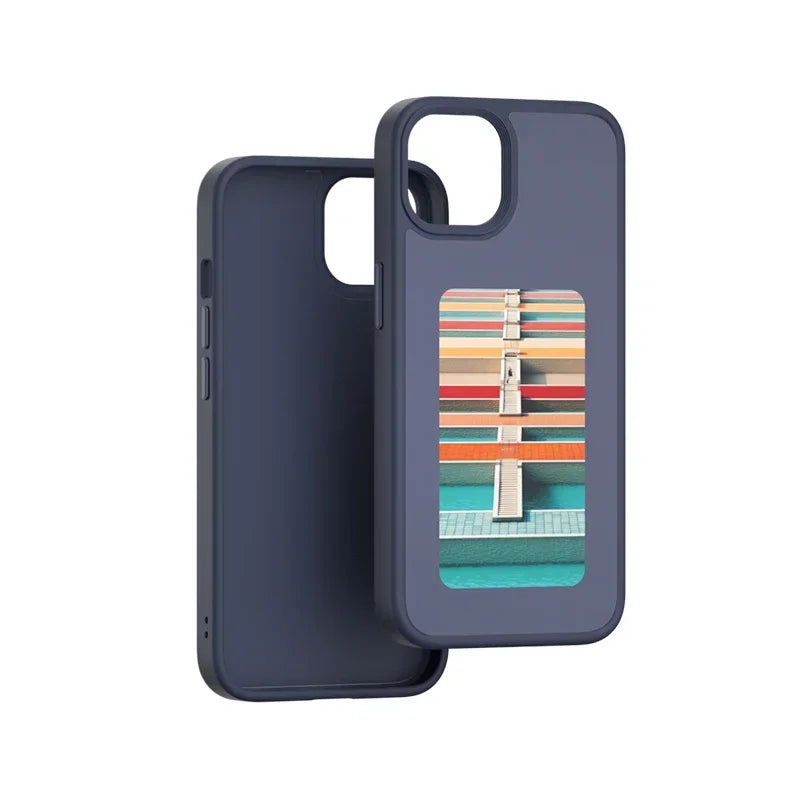 Luxury NFC smart E ink screen Display mobile phone case cover for iphone