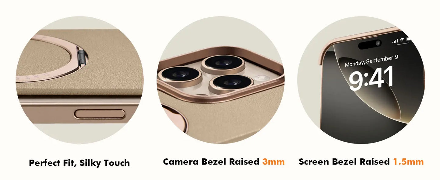 Leather Phone Case with Magsafe for iphone 16