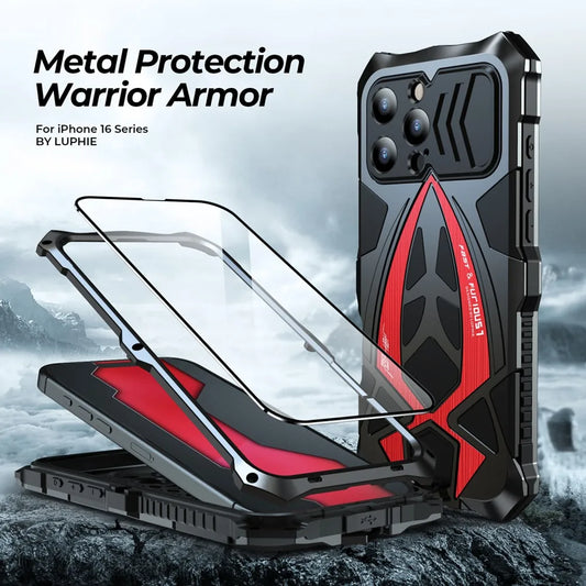 Military Grade Anti Fall Sport Car Silicone Metal Case For iPhone