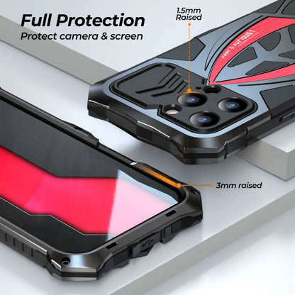 Military Grade Anti Fall Sport Car Silicone Metal Case For iPhone