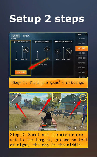 Gaming  Controller For PUBG Smartphone IOS Android Metal Gamepad Mobile Joystick Aim Shooting Trigger Shooter Control