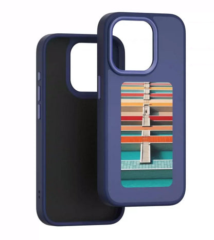 Luxury NFC smart E ink screen Display mobile phone case cover for  iphone